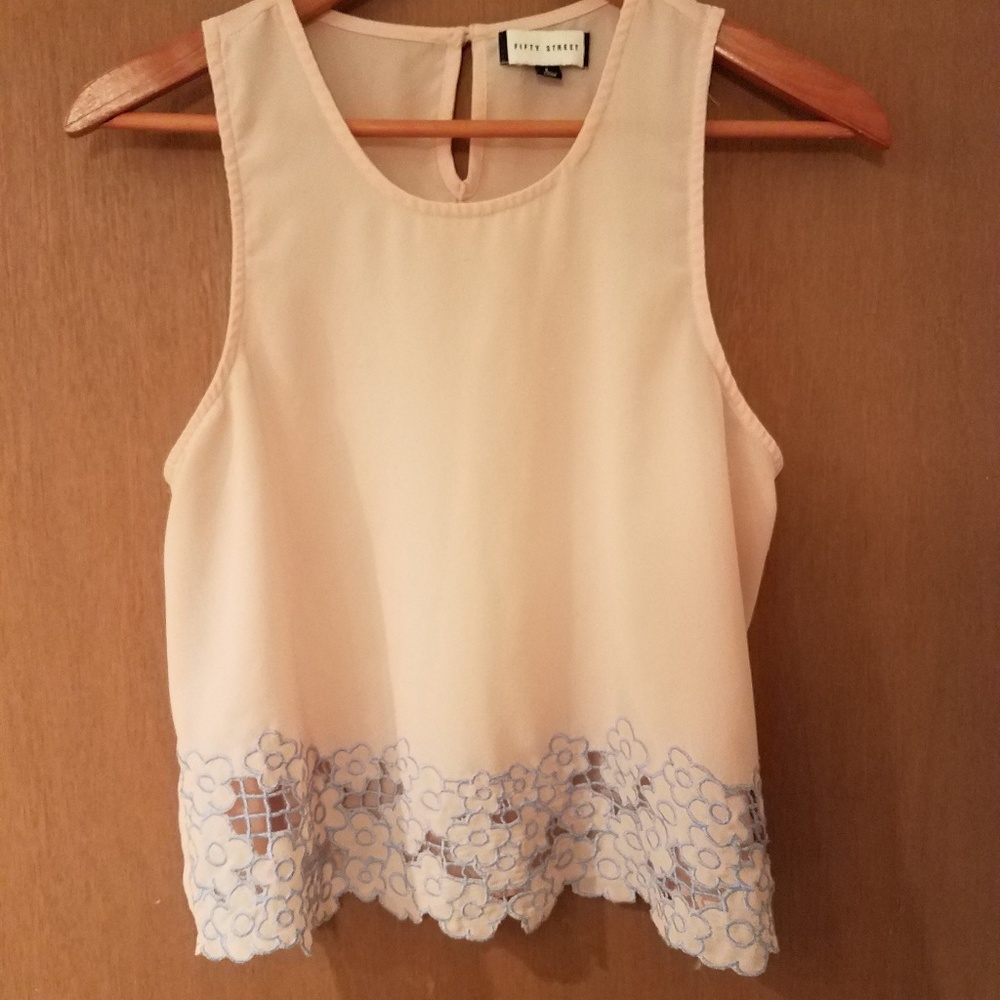 Floral cropped tank